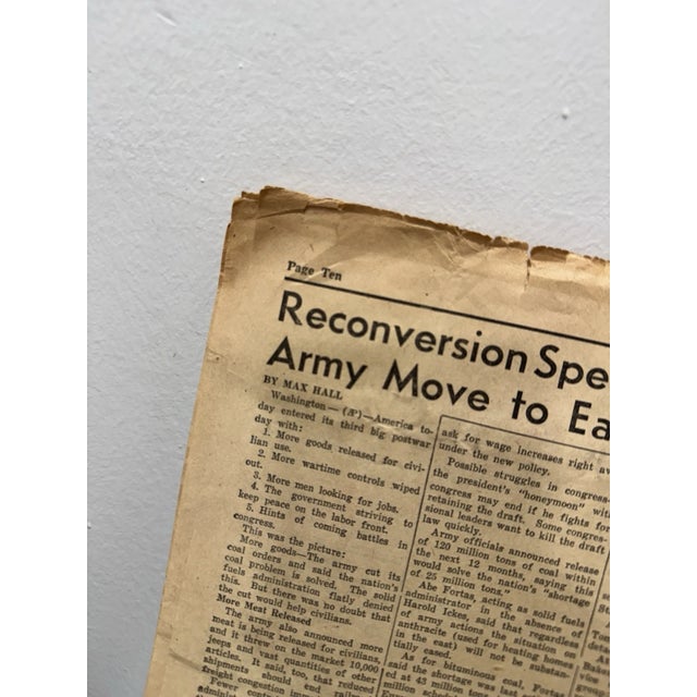 Mid 20th Century Vintage 1945 Wwii Newspaper Wisconsin Rapids Daily Tribune Japan Surrenders War For Sale - Image 5 of 9