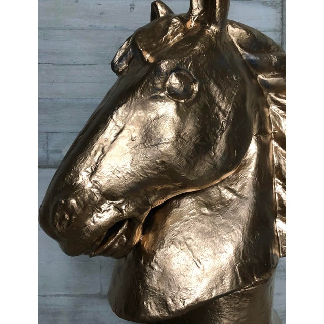Monumental Papier-Mâché Chess Knight Sculpture For Sale - Image 6 of 8
