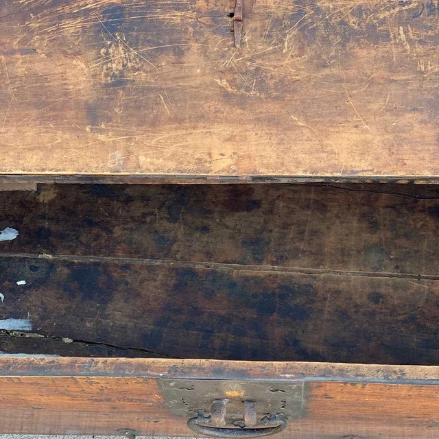 Early 19th Century Korean Dynasty Wrought Iron Mounted Wood Coin Chest (Ton-Kwe) For Sale - Image 17 of 17