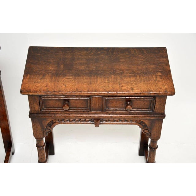 Oak Console or Side Tables from Titchmarsh and Goodwin, 1950, Set of 2 For Sale - Image 9 of 15