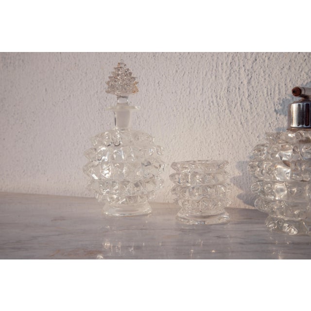 Art Deco Set of 4 Ercole Barovier Rostrato Murano Italian Glass Vase for Barovier & Toso, 1940s For Sale - Image 3 of 13