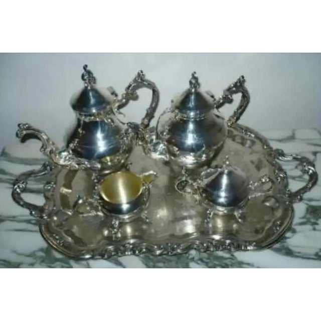For your consideration . . . This is a gorgeous vintage Tea/Coffee Service complete with Waiter's Serving Tray. This...