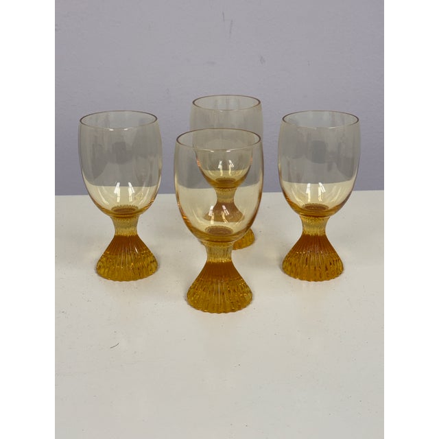 Design Plus Gallery presents a Set of Four Vintage Tempo Buttercup Glasses from Lenox. Produced from 1976 to 1983, each...