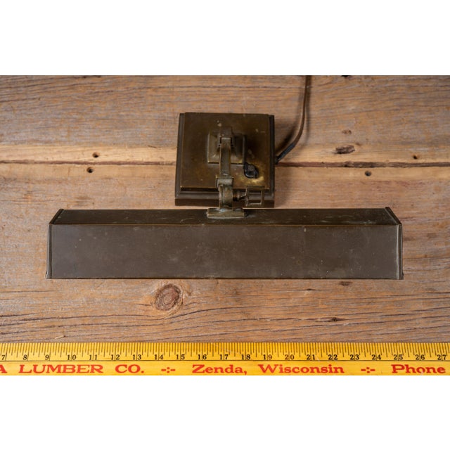 1900s Industrial Linolite Adjustable Bronze Tone Desk Lamp For Sale - Image 9 of 9