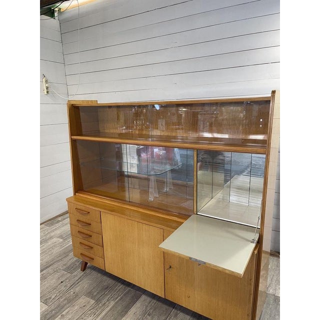 Vintage Display Bar Cabinet with Secretaire from Novy Domov, 1968 For Sale - Image 4 of 10