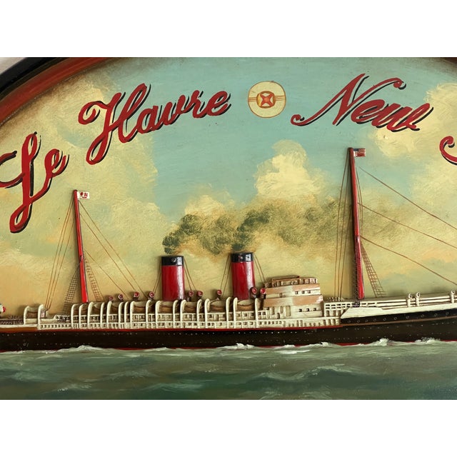 American Antique American Shipping Basrelief Marine Painting For Sale - Image 3 of 7