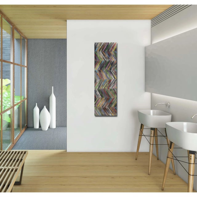 Original Abstract Artwork, "Zig Zag 16-3-2" by Petra Ros-Nickel For Sale - Image 10 of 11