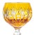 Traditional Exquisite Bohemian Yellow Cut to Clear Wine Glass With Grapes & Floral Design 8.25 For Sale - Image 3 of 7