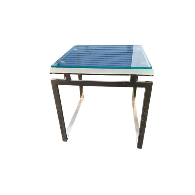 Brass Mid 20th Century Brass & Glass Nesting Tables - a Pair For Sale - Image 8 of 12