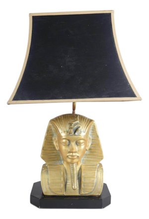 Vintage Brass Pharaoh Table Lamp, 1970s