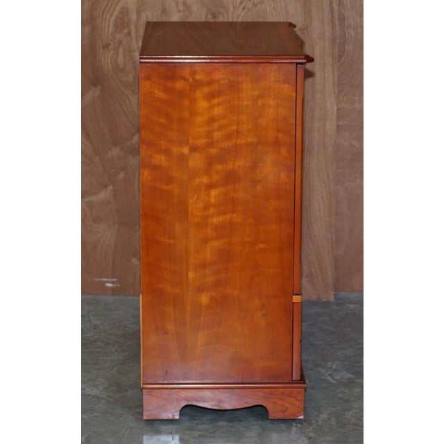 Yew Wood TV Media Cupboard For Sale - Image 10 of 17