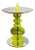 Abacus Glass Tea Table by the Drawing Room Atl in Finish Canary Yellow - Size: Tall / Gueridon - Modern Sofa Table in Colorful Yellow Glass For Sale
