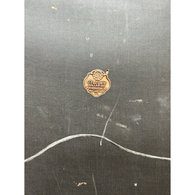 Slate Gray Antique Mezzotint Print Entitled ‘The Setting Sun’ by Alfred Skrimshire in Antique Gold & Black Frame For Sale - Image 8 of 8