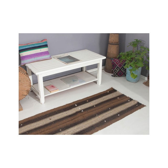 1960s Brown Small Vintage Kilim Rug - 2`3" X 5`9" For Sale - Image 5 of 6