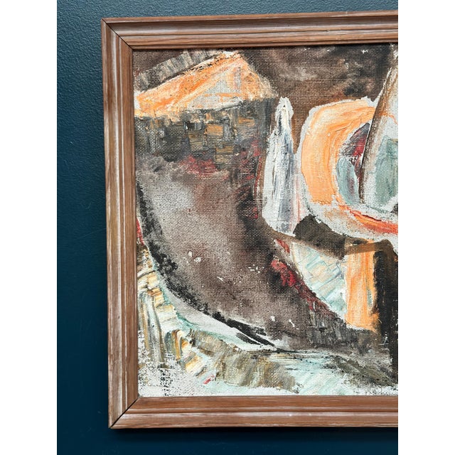 Mid-Century Modern Eivor Lindberg, Abstract Composition, 1967, Oil on Canvas, Framed For Sale - Image 3 of 18
