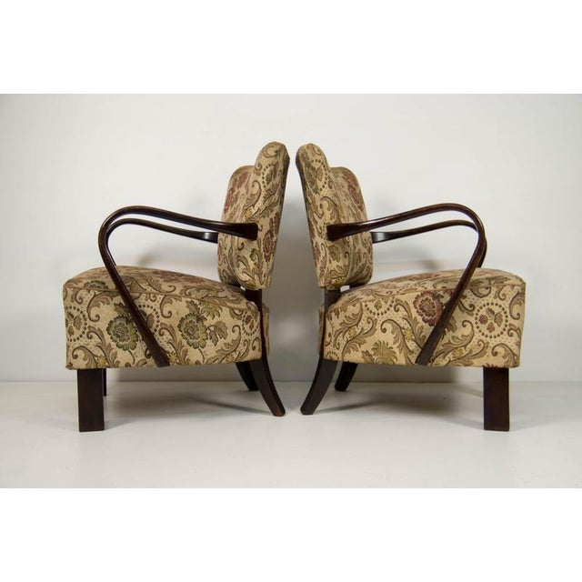 Art Deco H-237 Armchairs attributed to Jindřich Halabala, Czech Republic, 1930s, Set of 2 For Sale - Image 4 of 13