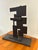 Black 1970s Abstract Sculpture in Welded Steel Iron & Wood For Sale - Image 8 of 10