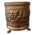 Vintage Claw Footed Embossed Aged Brass Planter with Grape Design For Sale