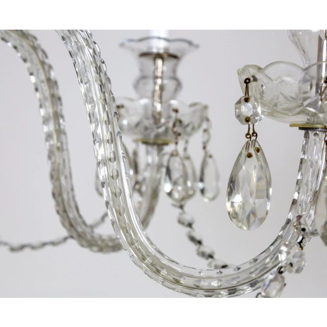 Mid 20th Century Georgian Style Cut Crystal Chandelier For Sale - Image 11 of 13