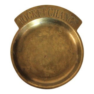 Vintage Brass "Pocket Change" Tray For Sale