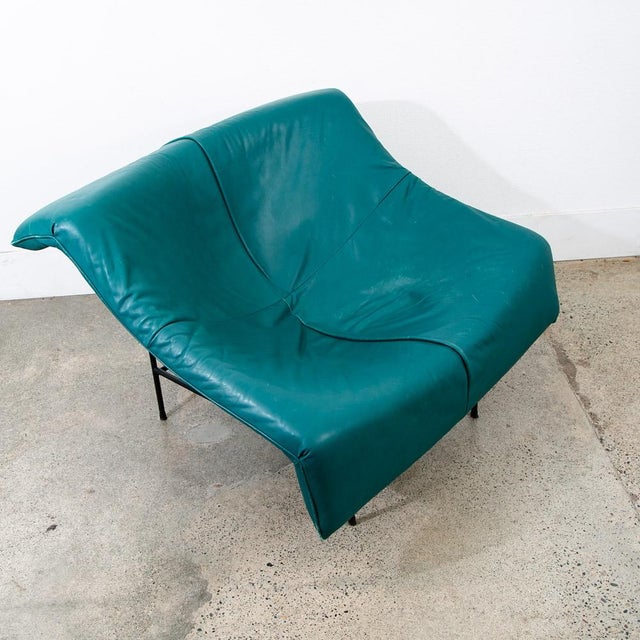 Green Leather Butterfly Lounge Chairs by Gerard Van Den Berg for Montis, 1980 Very thick and rich leather. Well made and...
