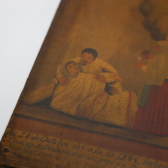 Set of three Mexican Retablos "Exvotos" Reproduction For Sale - Image 15 of 17