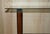 Chrome Tipped X Framed Console Table in Beech and Glass For Sale - Image 3 of 15
