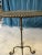 Ornate Gilt Iron Side Table With Hammered Top & Scrolled Legs For Sale - Image 4 of 12