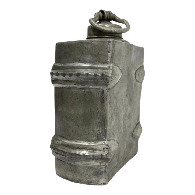 German Pewter Decanter in the Shape of a Book For Sale