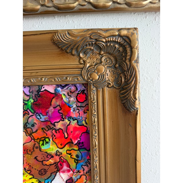 2020s Original Abstract Painting Serg Graff "Happy Doodles" Surreal Fantasy Art, Coa For Sale - Image 5 of 11