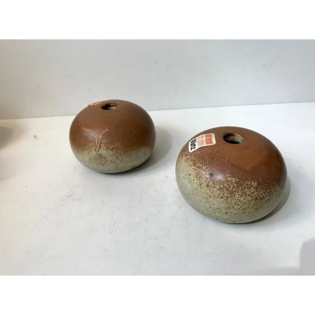 Brown Mushroom Vases by Aage Würtz for Würtz Studio, 1970s, Set of 2 For Sale - Image 8 of 8