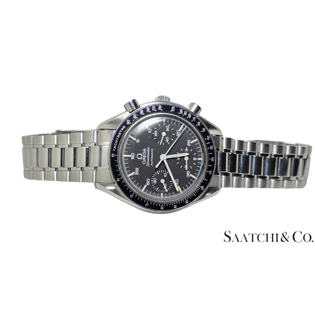 Metal Near Mint Omega Speedmaster 3510.50 Chronograph Black Dial Automatic Watch For Sale - Image 7 of 7