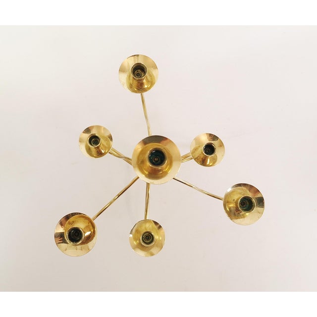 Mid-Century Modern Swedish Brass Candelabra, 1950s For Sale - Image 4 of 10