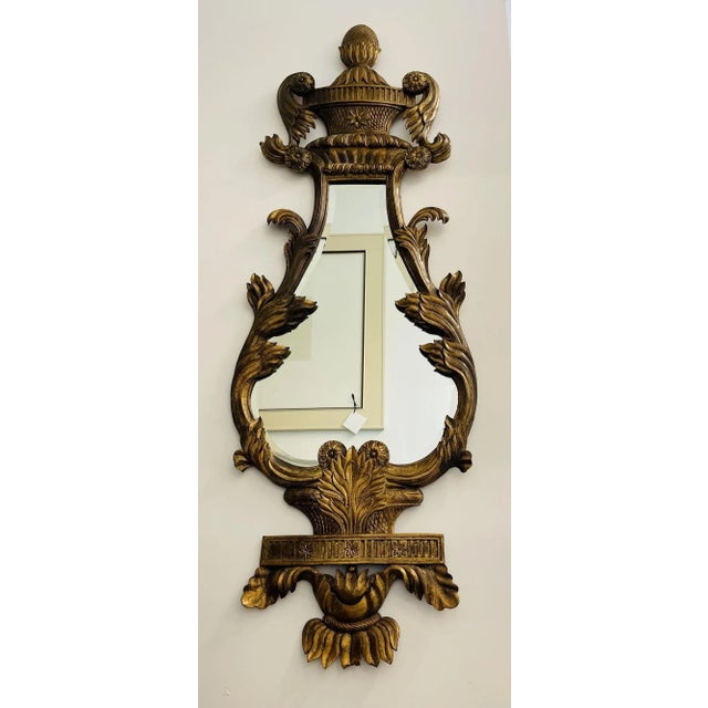 Pair of Giltwood Mirrors, Wall, Console or Pier Mirrors, Italian, 1960s For Sale - Image 4 of 12