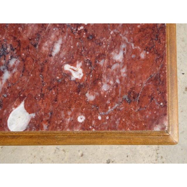 Louis XVI Bedside Table in Walnut and Marble For Sale - Image 13 of 18