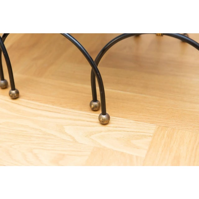 French Nesting Tables, 1950s, Set of 3 For Sale - Image 6 of 9