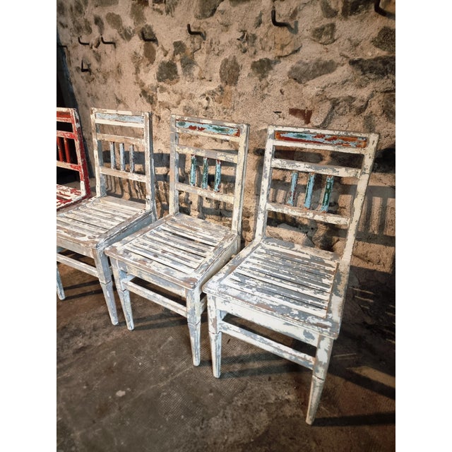 Vintage French Beechwood Chairs, 1950s, Set of 6 For Sale - Image 16 of 17