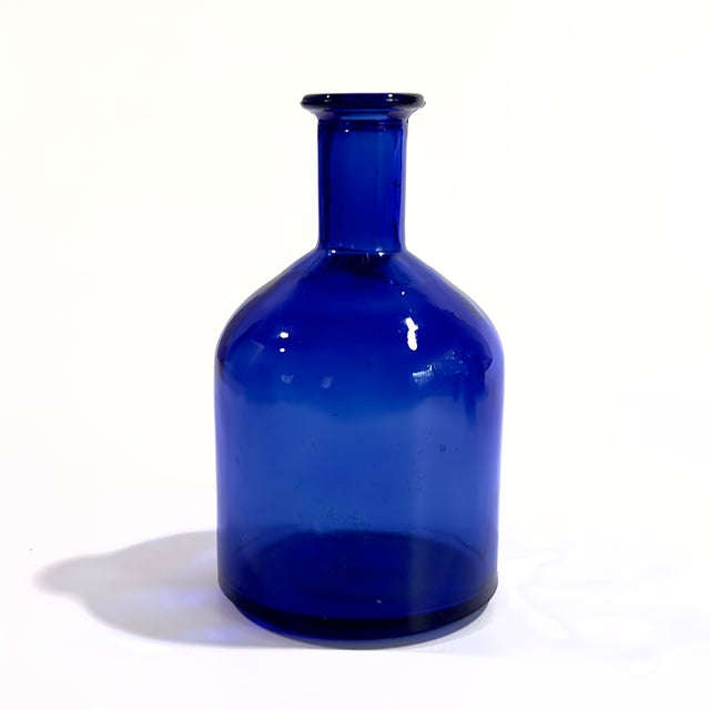 Jewel-Toned Glass Bottle Vase Curation - Group of 5 For Sale - Image 11 of 17