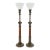 Vintage Stiffel Torchiere Table Lamps Brass Wood - Rare Neoclassical Design - a Pair For Sale