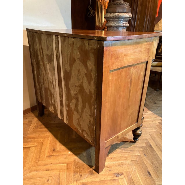 Italian Empire Cherrywood Chest of Drawers with Ebonized Columns For Sale - Image 11 of 13