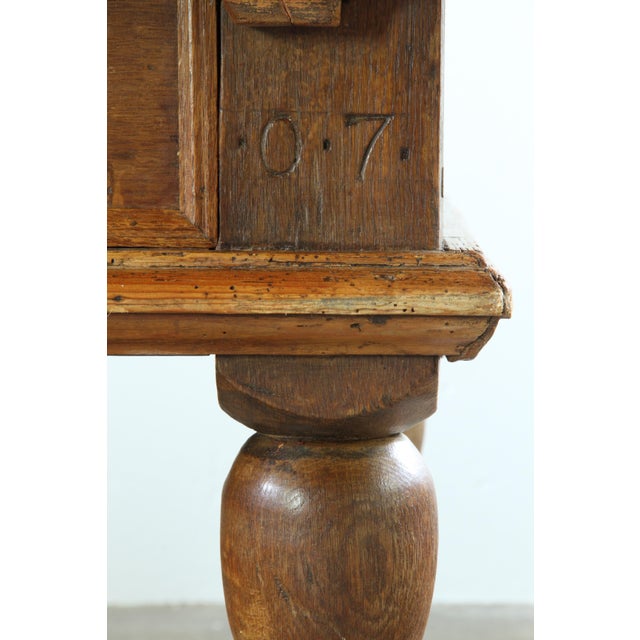 Antique Baroque Nordic Provincial Oak Table, 1800s For Sale - Image 6 of 18