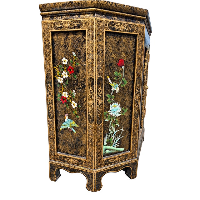 Ornate Chinoisorie Cabinet For Sale - Image 4 of 5