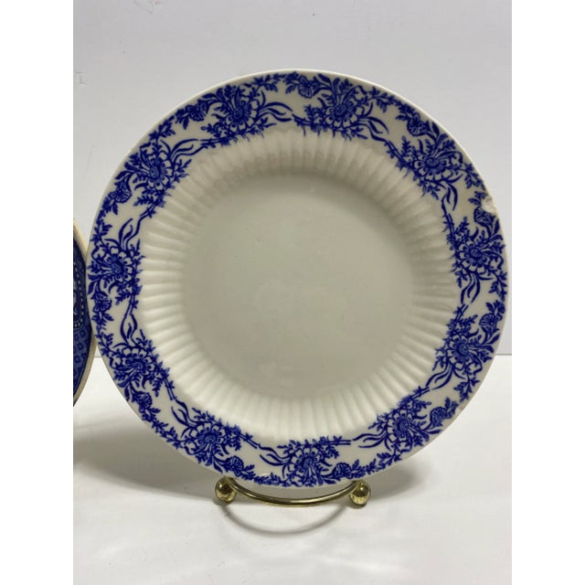 Early 20th Century Blue & White China Porcelain Plates - Set of 6 - Plate Wall For Sale - Image 4 of 12