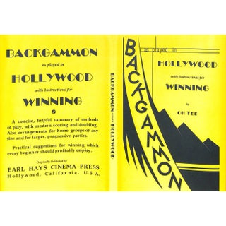 Backgammon As Played In Hollywood w/ Instructions For Winning For Sale