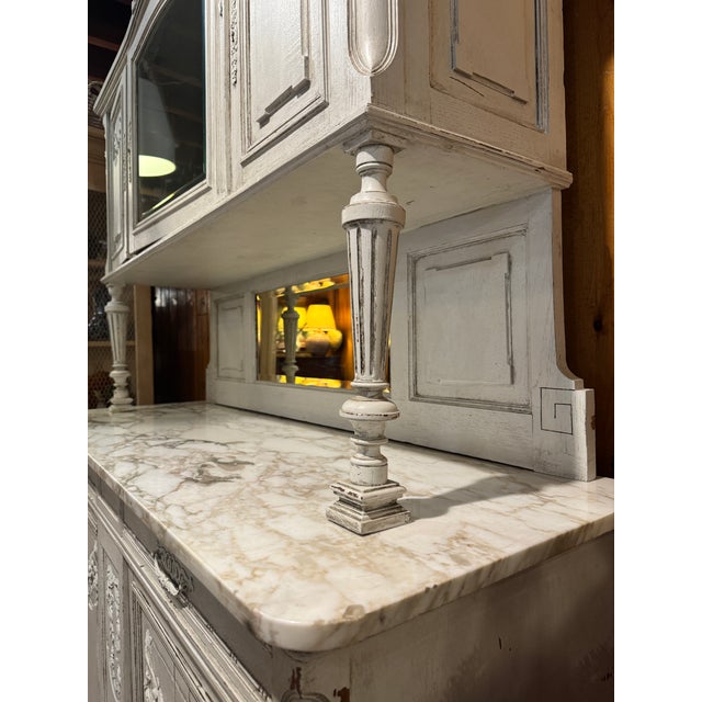 Antique French Country Sideboard and Marble Countertop Top For Sale - Image 9 of 10