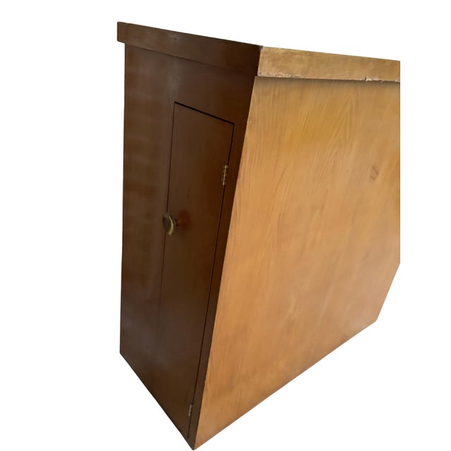Mid-Century Solid Birch/Maple Bookcase With Hidden Side Storage – c.1950s For Sale - Image 12 of 12
