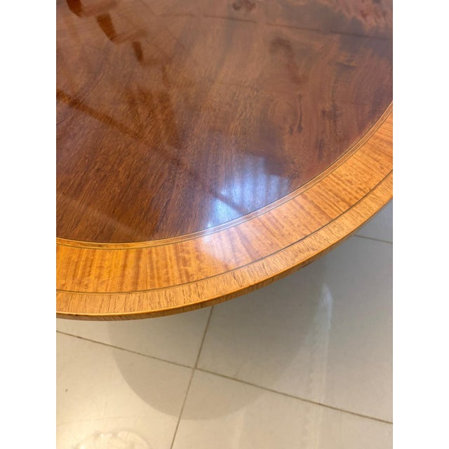 Antique Regency Figured Oval Mahogany Dining Table, 1920s For Sale - Image 16 of 17