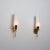 Large Vintage Italian Brass and Opaline Glass Wall Lights, 1950s, Set of 2 For Sale - Image 6 of 13
