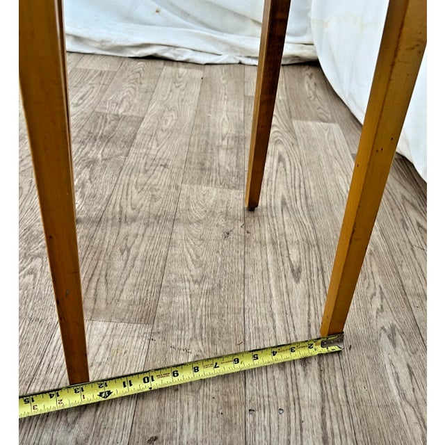 Vintage Lane Wood Plant Stand Museum Folk Art Pedestal Tall Accent Table For Sale - Image 10 of 14