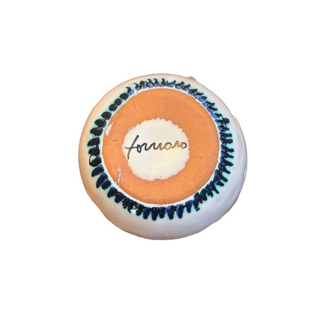 A one-of-a-kind Italian ceramic bowl by renowned ceramic artist Ciro Fornaro (1938–2018), sourced directly from...
